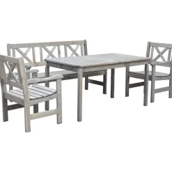 Sale Baltic Garden Ruokailuryhmä Europe 2 tuolia + sohva + pöytä Musta