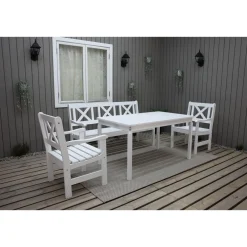 Best Baltic Garden Ruokailuryhmä Europe 2 tuolia + sohva + pöytä + pehmusteet valkoinen
