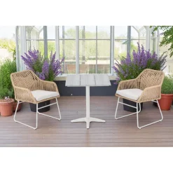 Baltic Garden Ruokailuryhmä Palermo pöytä, 70 cm, 2 kpl Seville tuolia