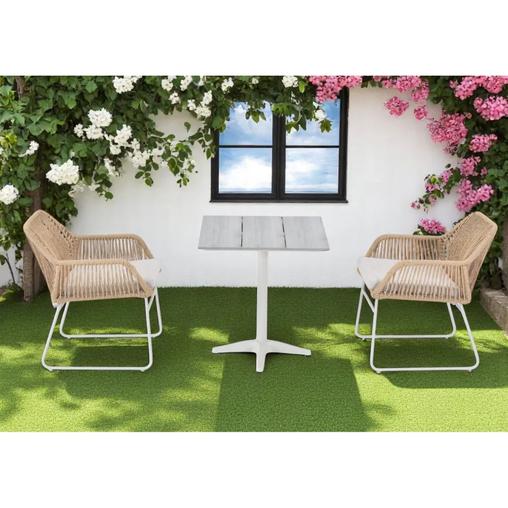 Baltic Garden Ruokailuryhmä Palermo pöytä, 70 cm, 2 kpl Seville tuolia