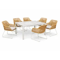 Outlet Baltic Garden Ruokailuryhmä Palermo pöytä, 200 cm, 4 kplSeville-nojatuolia