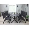 Outlet Baltic Garden Ruokailuryhmä Scottsdale 190cm pöytä + 6 tuolia musta
