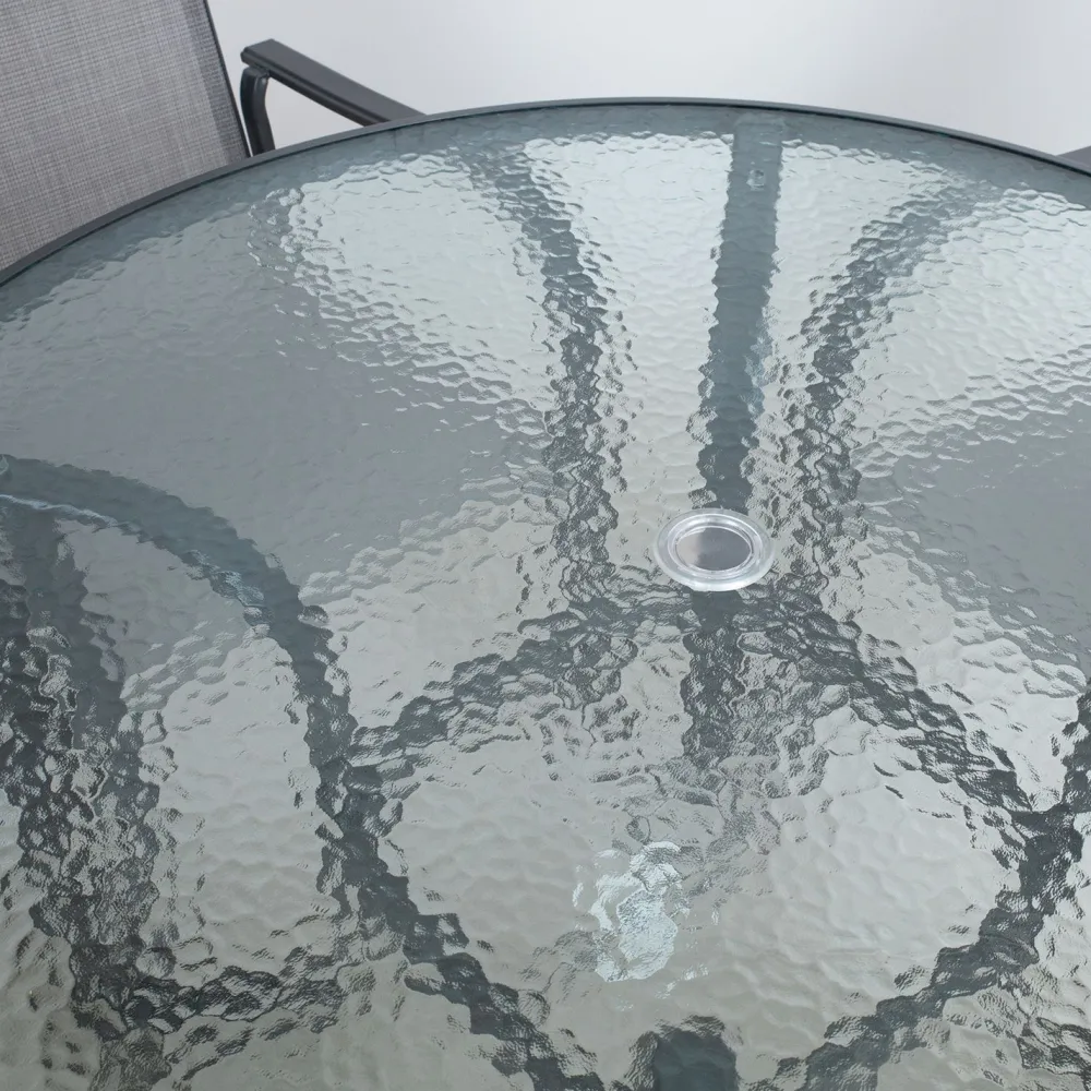 Outlet Home4you Ruokailuryhmä Everetø102cm + 4 tuolia, harmaa