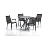 Clearance Linento Garden Ruokailuryhmä Samara 1, 4-istuttava, musta/harmaa