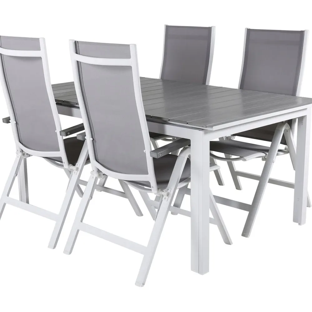 Clearance Venture Home Ruokailuryhmä , 160x100cm Levels-pöytä + 4 Albany-tuolia