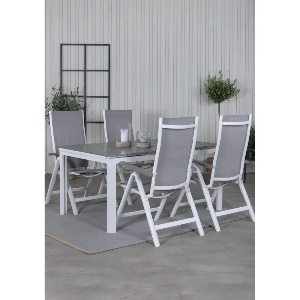 Clearance Venture Home Ruokailuryhmä , 160x100cm Levels-pöytä + 4 Albany-tuolia