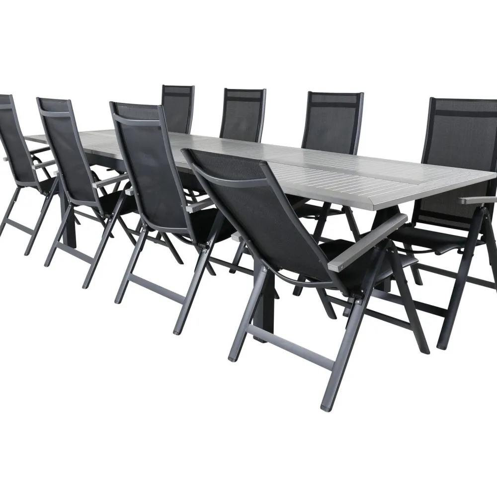 Outlet Venture Home Ruokailuryhmä , 224x100cm Albany-pöytä + 8 Albany- tuolia