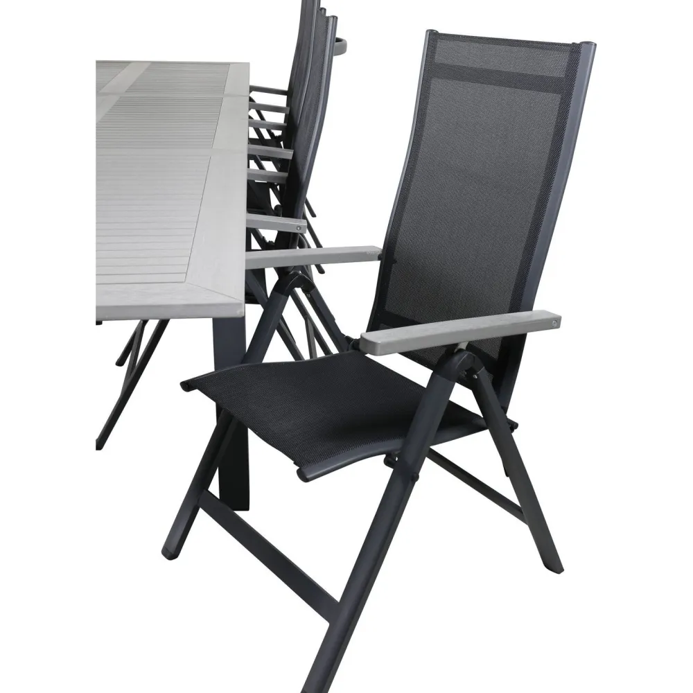 Outlet Venture Home Ruokailuryhmä , 224x100cm Albany-pöytä + 8 Albany- tuolia