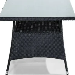 Discount Comfort Garden Ruokapöytä Thor 140cm 4-istuttava musta