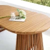 Discount House Nordic Ruokapöytä ulos Berja, 90x200x75cm, luonnollinen tiikki