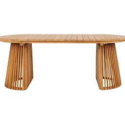 Discount House Nordic Ruokapöytä ulos Berja, 90x200x75cm, luonnollinen tiikki