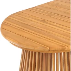 Discount House Nordic Ruokapöytä ulos Berja, 90x200x75cm, luonnollinen tiikki