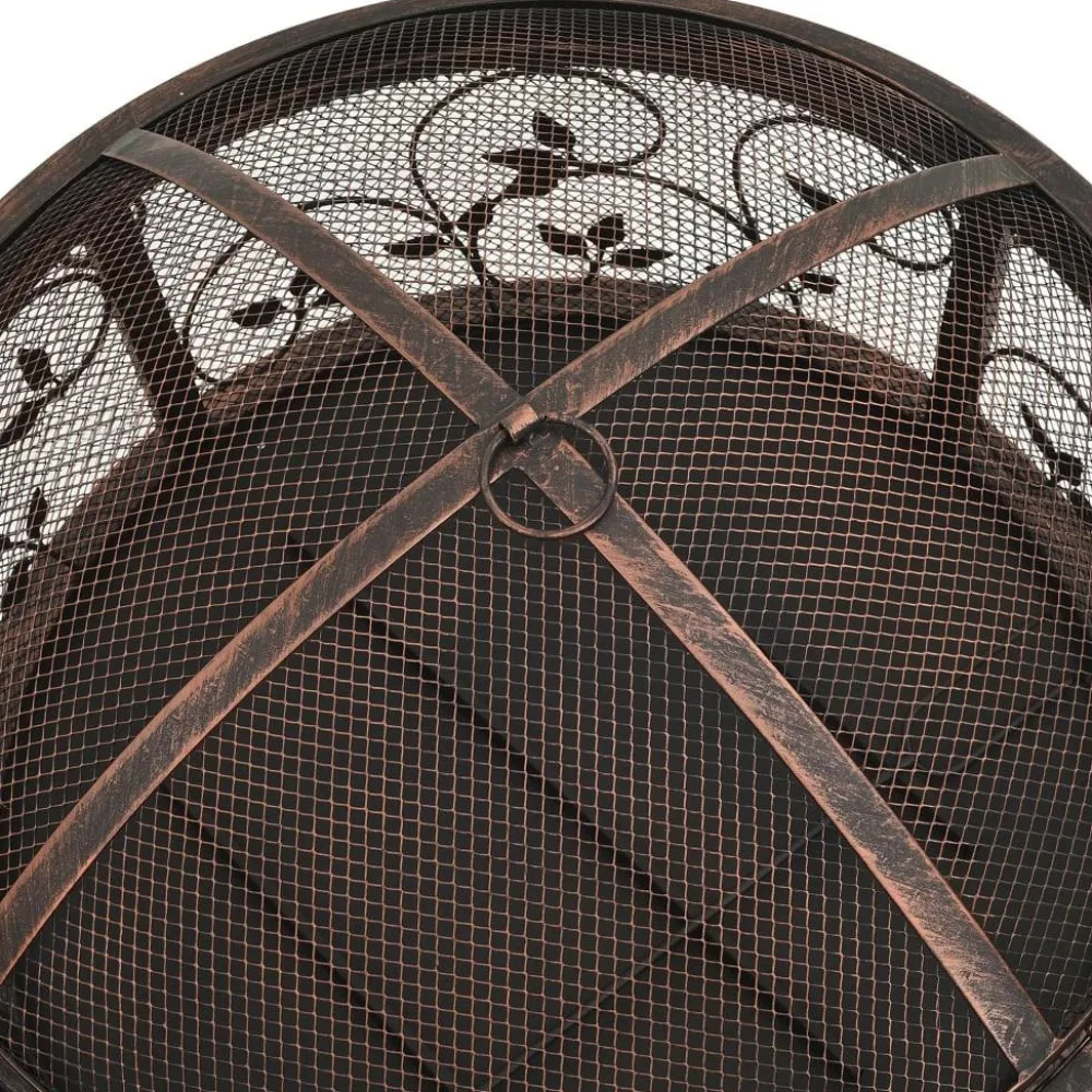 Clearance FinePRICE Rustiikkinen tulimalja ja hiilihanko 67,5 cm xxl teräs