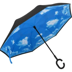 Clearance FinePRICE Sateenvarjo C-kahva musta 108 cm