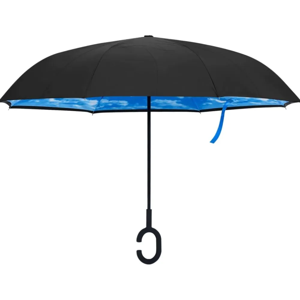 Clearance FinePRICE Sateenvarjo C-kahva musta 108 cm