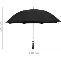 Sale FinePRICE Sateenvarjo 130 cm, musta