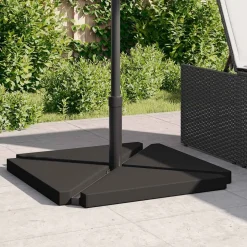 Discount FinePRICE Sateenvarjo painolevyt 4 kpl musta graniitti kolmiomainen 14 kg (18587)