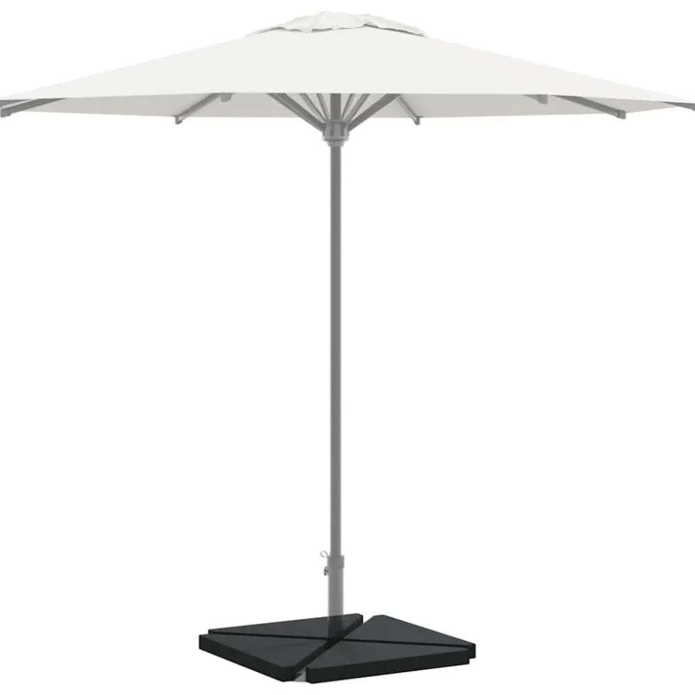 Discount FinePRICE Sateenvarjo painolevyt 4 kpl musta graniitti kolmiomainen 14 kg (18587)