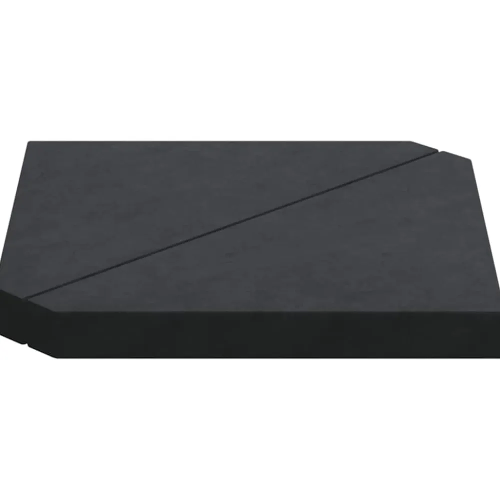 Discount FinePRICE Sateenvarjo painolevyt 2 kpl musta graniitti kolmiomainen 14 kg (00003)