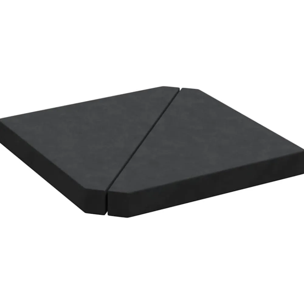 Discount FinePRICE Sateenvarjo painolevyt 2 kpl musta graniitti kolmiomainen 14 kg (00003)