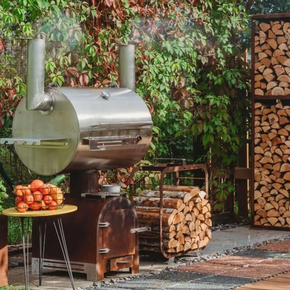 Discount GrillSymbol Savustusgrilli Smoky Beast Silver, 65x165x160cm