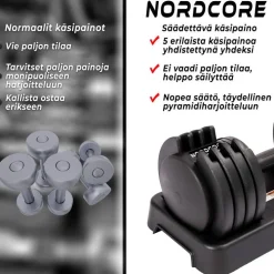 Discount Nordcore Säädettävä käsipaino Core 25kg