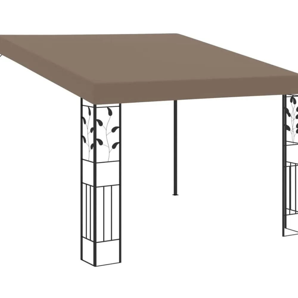 New FinePRICE Seinään kiinnitettävä huvimaja 3x3x2,5 m harmaanruskea