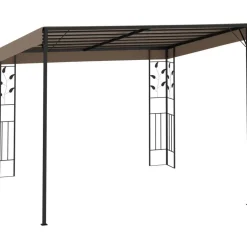 New FinePRICE Seinään kiinnitettävä huvimaja 3x3x2,5 m harmaanruskea