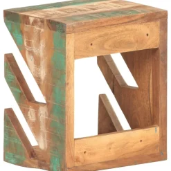 Sale FinePRICE Seinään kiinnitettävä rullalautateline 25x20x30 cm kierrätyspuu