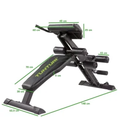 Discount Tunturi Selkä- ja vatsapenkki CT80 Core Trainer kokoontaitettava max. 150 kg