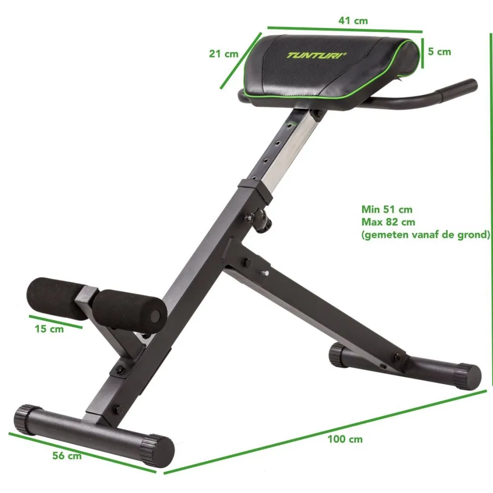 Clearance Tunturi Selkäpenkki CT40 Core Trainer kokoontaitettava max. 100 kg