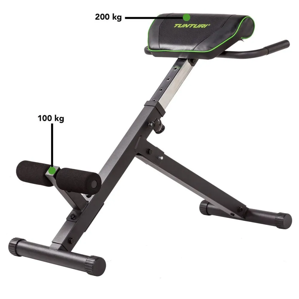 Clearance Tunturi Selkäpenkki CT40 Core Trainer kokoontaitettava max. 100 kg