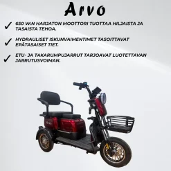 Online Arvo Senioriskootteri P250, eri värejä