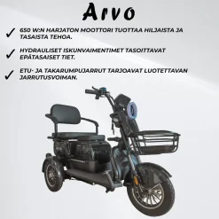 Online Arvo Senioriskootteri P250, eri värejä