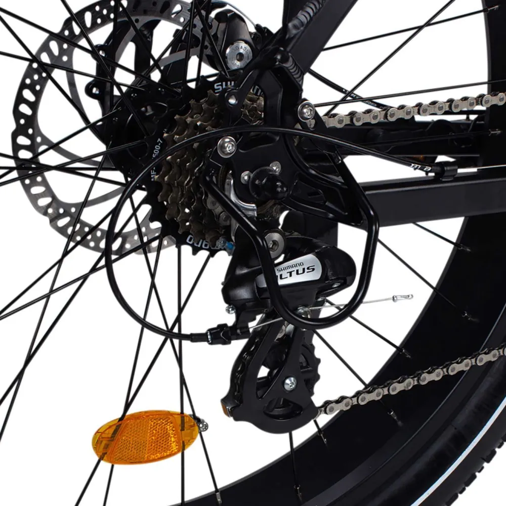 Sale Swoop Sähkömaastopyörä Fatbike Attacker, 26x4", 7 vaihdetta, musta