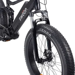Online Swoop Sähkömaastopyörä Fatbike Ranger, 26x4", 7 vaihdetta, musta, 840 Wh akku