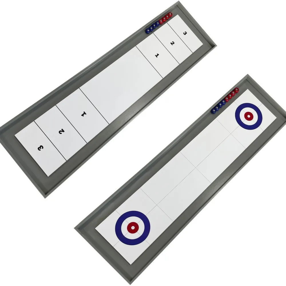 Discount Nordic Games Shuffleboard/curling-peli 2-in-1 , 115x34cm
