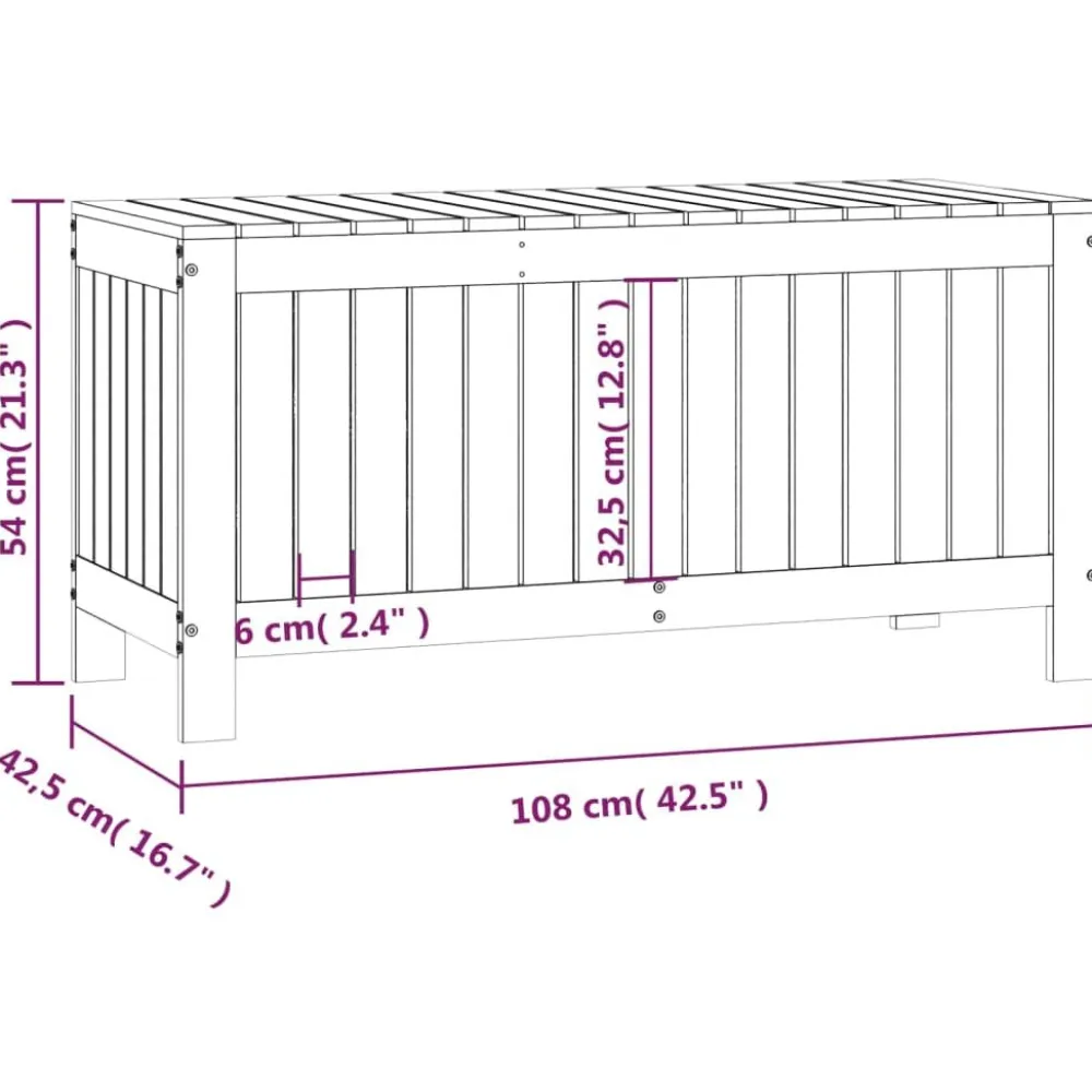 New FinePRICE Säilytyslaatikko täysi mänty, 108x42,5x54 cm, eri värejä (28151)