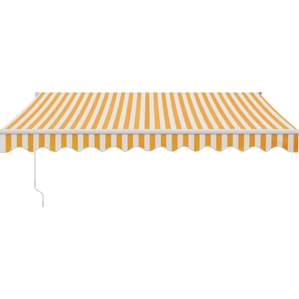 Discount FinePRICE Sisäänkelattava markiisi keltavalk. 3,5x2,5 m kangas/alumiini