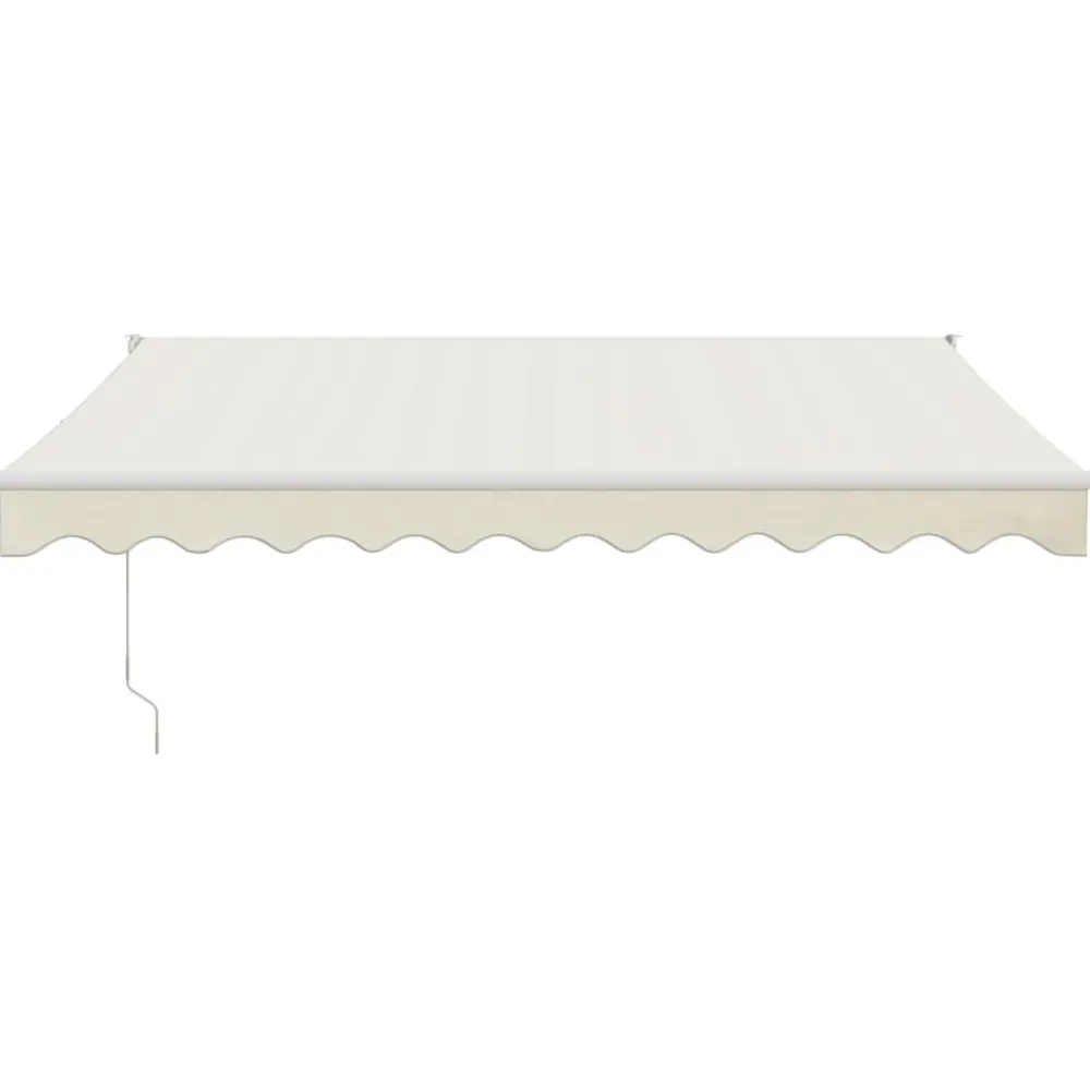 New FinePRICE Sisäänkelattava markiisi kerma 3,5x2,5 m kangas/alumiini