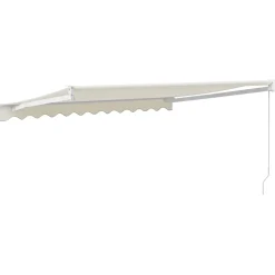 New FinePRICE Sisäänkelattava markiisi kerma 3,5x2,5 m kangas/alumiini