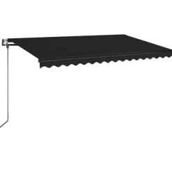 Outlet FinePRICE Sisäänkelattava markiisi 2 LED/tuulisensori 300x250 cm sininen/valkoinen