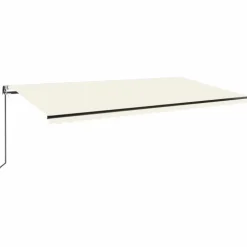 Outlet FinePRICE Sisäänkelattava markiisi 2 LED/tuulisensori 300x250 cm sininen/valkoinen