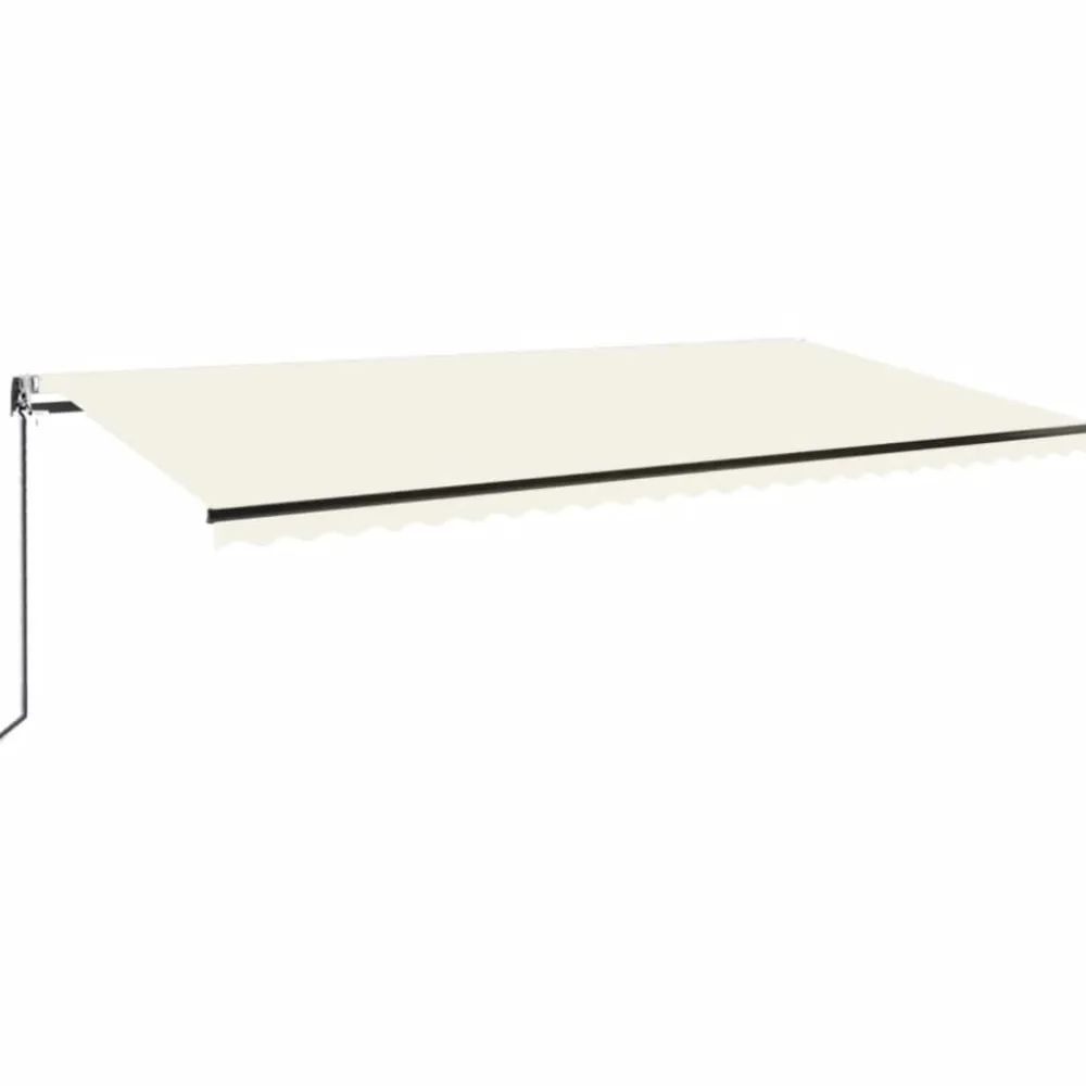 Outlet FinePRICE Sisäänkelattava markiisi 2 LED/tuulisensori 300x250 cm sininen/valkoinen
