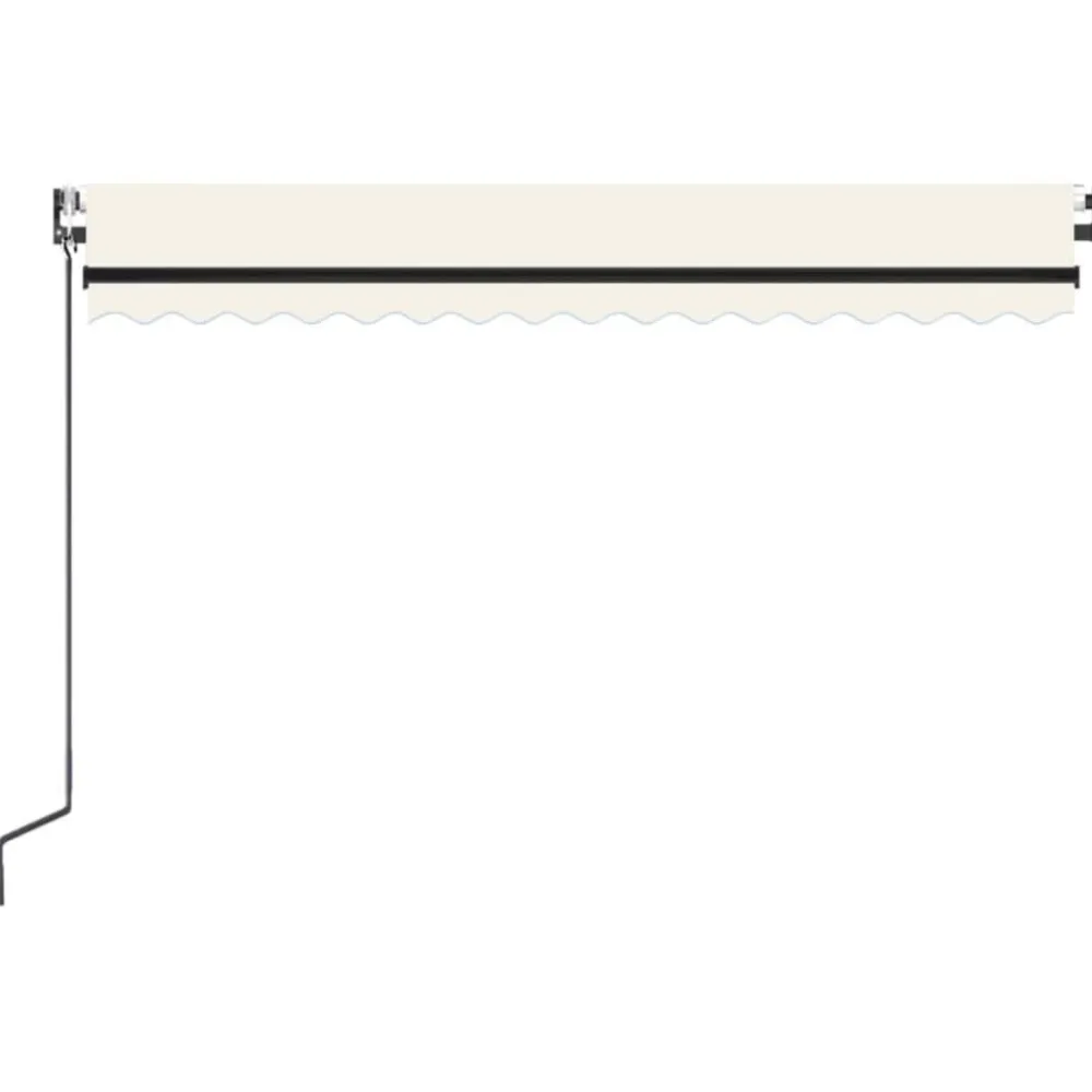 Outlet FinePRICE Sisäänkelattava markiisi 2 LED/tuulisensori 300x250 cm sininen/valkoinen