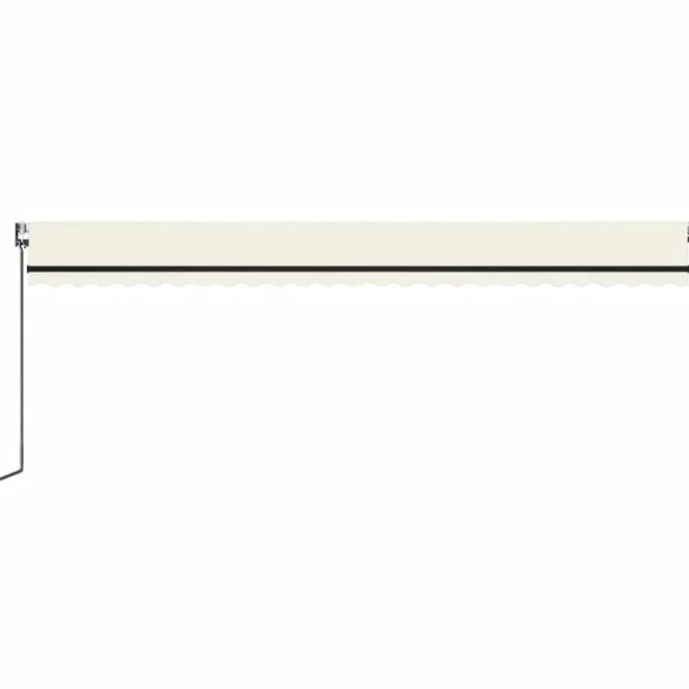 Outlet FinePRICE Sisäänkelattava markiisi 2 LED/tuulisensori 300x250 cm sininen/valkoinen
