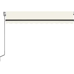 Outlet FinePRICE Sisäänkelattava markiisi 2 LED/tuulisensori 300x250 cm sininen/valkoinen