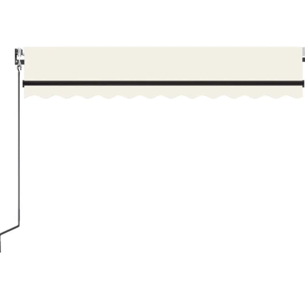Outlet FinePRICE Sisäänkelattava markiisi 2 LED/tuulisensori 300x250 cm sininen/valkoinen