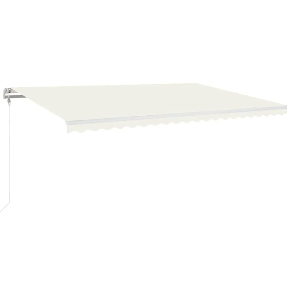 Best FinePRICE Sisäänkelattava markiisi LED/tuulisensori 300x250cm keltainen/valkoinen