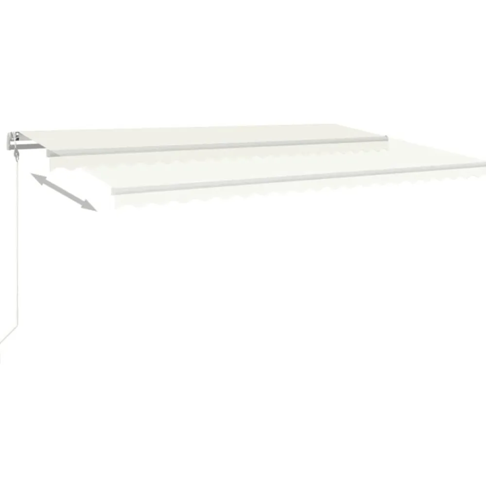 Best FinePRICE Sisäänkelattava markiisi LED/tuulisensori 300x250cm keltainen/valkoinen